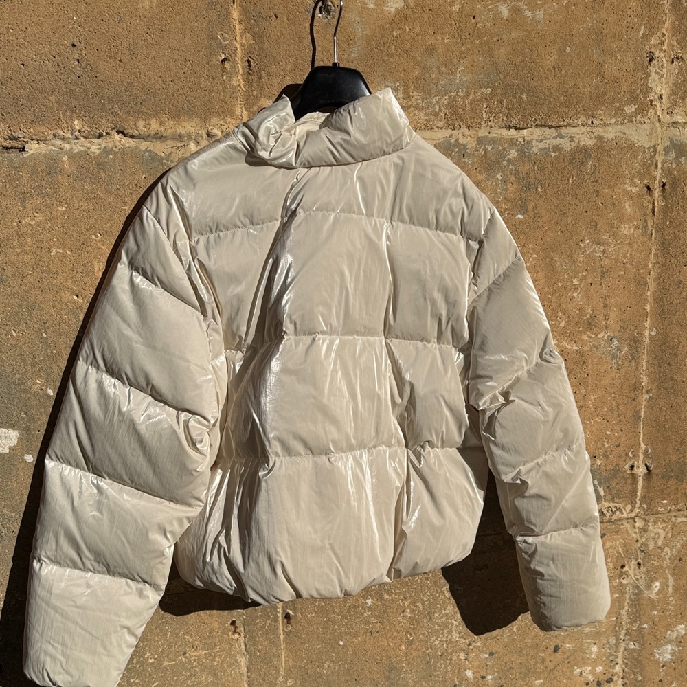 NWT Athleta XL  Down Shine Women’s Winter Coat in  Light Cream - Picture 6 of 12
